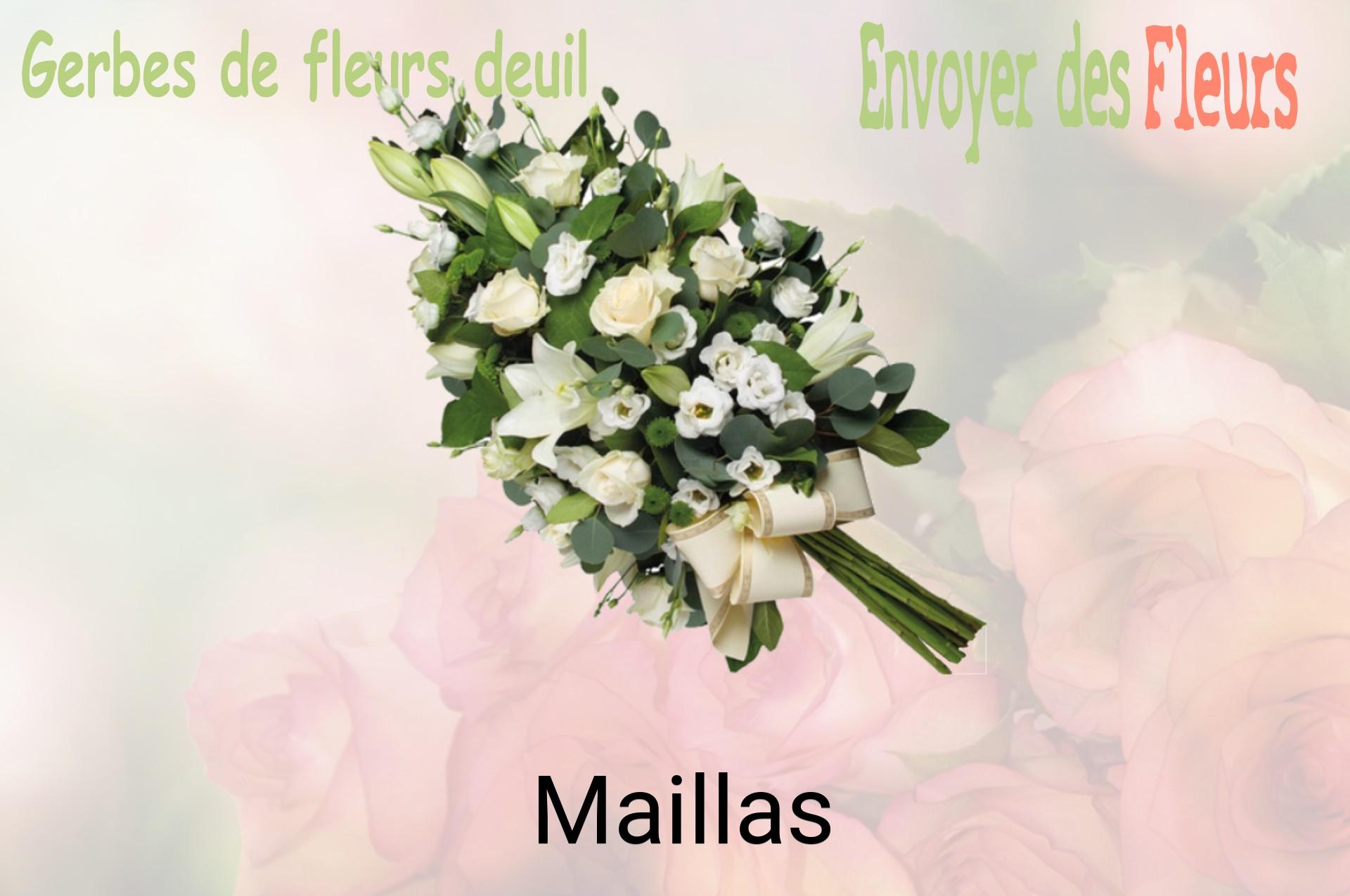 Gerbe de fleurs de deuil livrée à Maillas